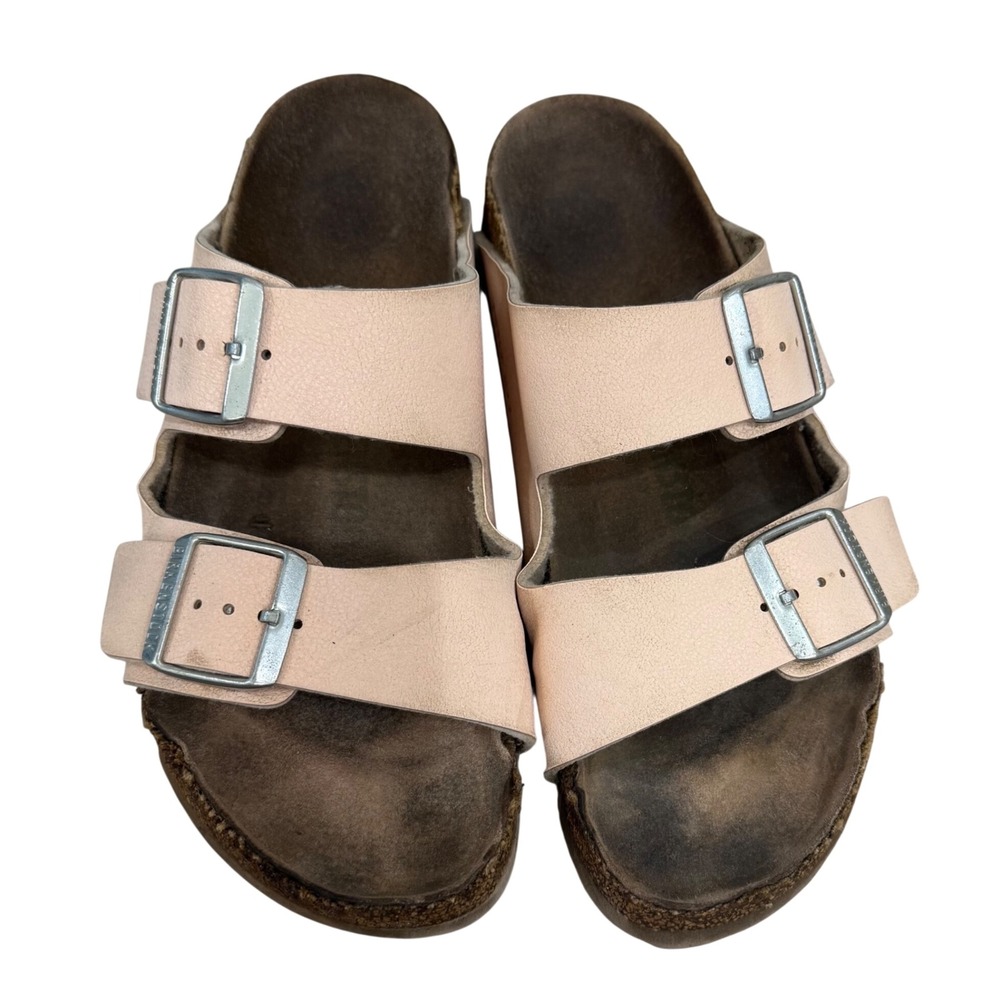 Birkenstock Arizona Sandals Women's EU 39 US 8 Nude Blush Pink Two Strap Comfort